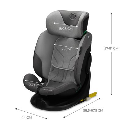 KINDERKRAFT SELECT - Autostoel I-FIX (40-150 cm) Cool grijs