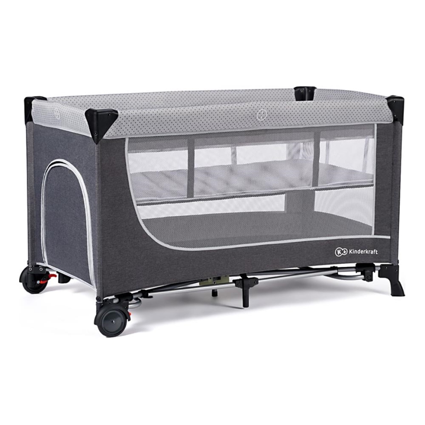 KINDERKRAFT SELECT - Berceau de voyage LEODY gris