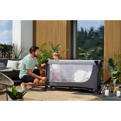 KINDERKRAFT SELECT - Berceau de voyage LEODY gris