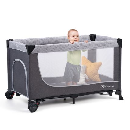 KINDERKRAFT SELECT - Berceau de voyage LEODY gris