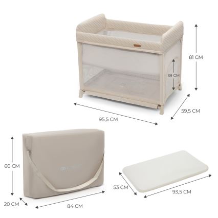 KINDERKRAFT SELECT - Berceau de voyage MOON DREAM beige