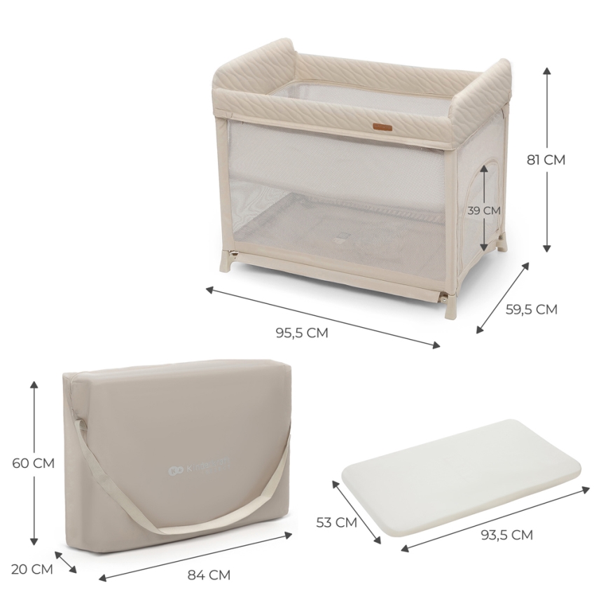 KINDERKRAFT SELECT - Berceau de voyage MOON DREAM beige