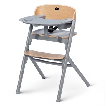KINDERKRAFT SELECT - Chaise haute enfant 3en1 LIVY Premium chêne