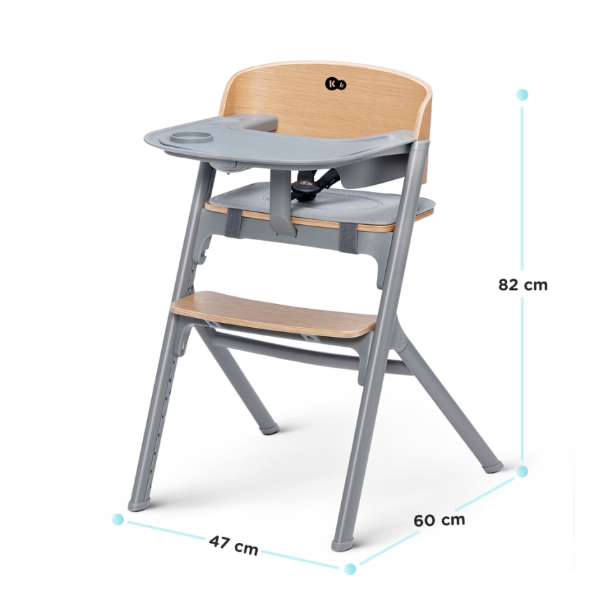 KINDERKRAFT SELECT - Chaise haute enfant 3en1 LIVY Premium chêne