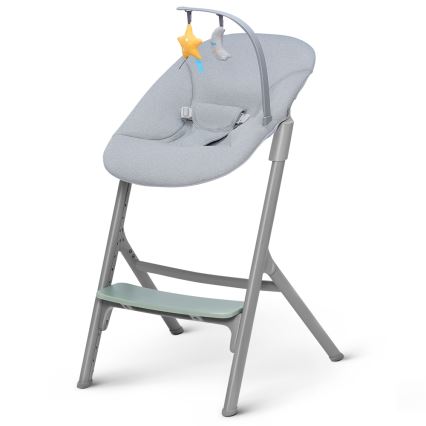 KINDERKRAFT SELECT - Chaise haute enfant 3en1 LIVY Premium Olive vert + transat CALMEE