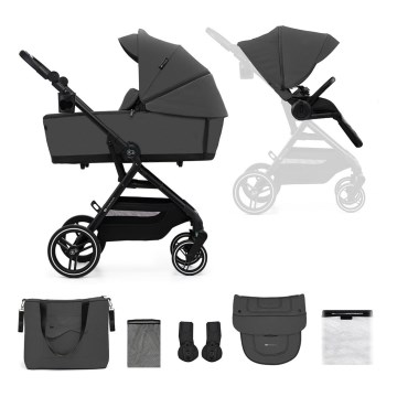 KINDERKRAFT SELECT - Combinatiekinderwagen 2in1 YOXI Moonlight grijs