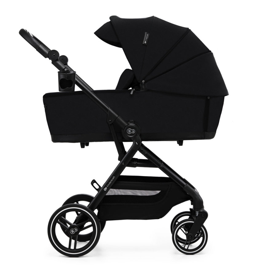 KINDERKRAFT SELECT - Combinatiekinderwagen 2in1 YOXI Pure zwart