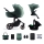 KINDERKRAFT SELECT - Combinatiekinderwagen 3in1 PRIME 2 Premium Dark groen + autostoel