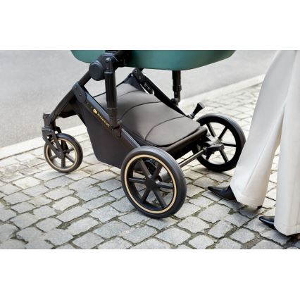 KINDERKRAFT SELECT - Combinatiekinderwagen 3in1 PRIME 2 Premium Dark groen + autostoel