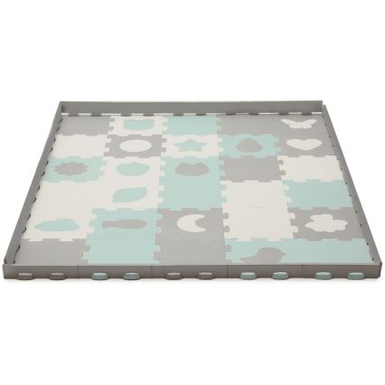 KINDERKRAFT - Foampuzzel LUNO 30st grijs/mint