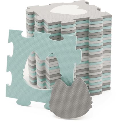 KINDERKRAFT - Foampuzzel LUNO 30st grijs/mint