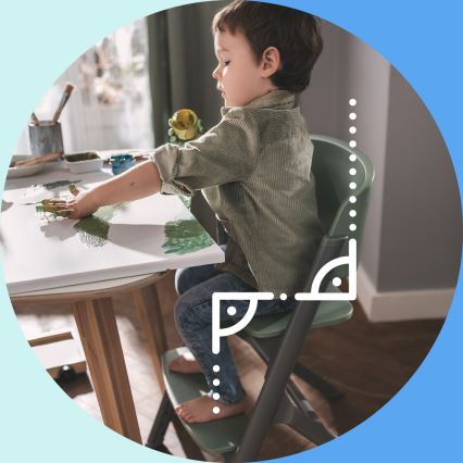KINDERKRAFT SELECT - Kinder eetstoel 3in1 LIVY Premium eiken + ligstoel CALMEE