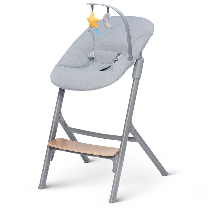 KINDERKRAFT SELECT - Kinder eetstoel 3in1 LIVY Premium eiken + ligstoel CALMEE