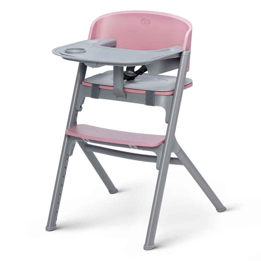 KINDERKRAFT SELECT - Kinder eetstoel 3in1 LIVY Premium Aster roze + ligstoel CALMEE