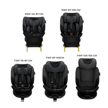 KINDERKRAFT SELECT - Kinderautostoel I-FIX (40-150 cm) Grafietzwart