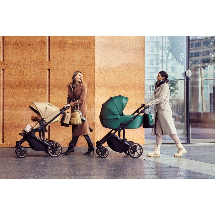 KINDERKRAFT SELECT - Poussette combinée 3en1 PRIME 2 Premium Sandrose beige + siège auto