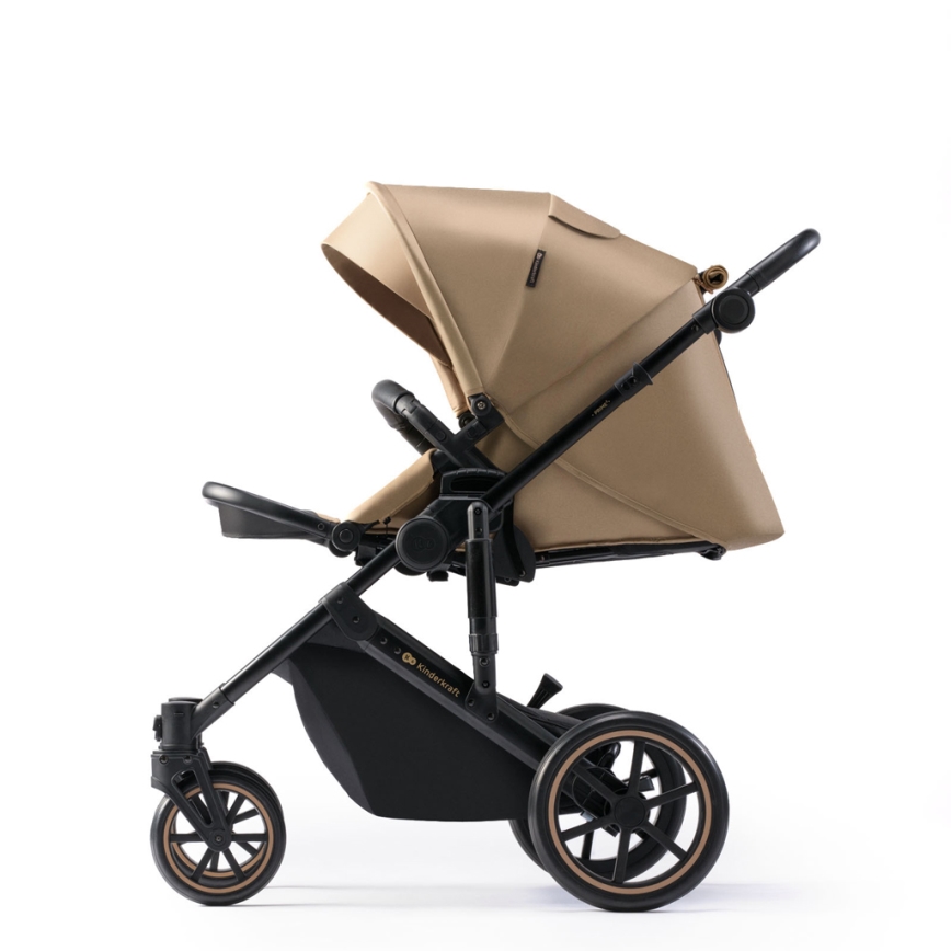 KINDERKRAFT SELECT - Poussette combinée 3en1 PRIME 2 Premium Sandrose beige + siège auto