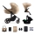 KINDERKRAFT SELECT - Poussette combinée 3en1 PRIME 2 Premium Sandrose beige + siège auto