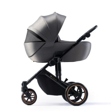 KINDERKRAFT SELECT - Poussette combinée 3en1 PRIME 2 Premium Shadow gris + siège auto