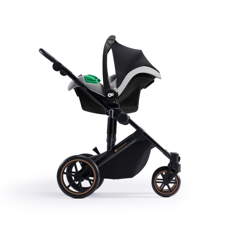 KINDERKRAFT SELECT - Poussette combinée 3en1 PRIME 2 Premium Shadow gris + siège auto
