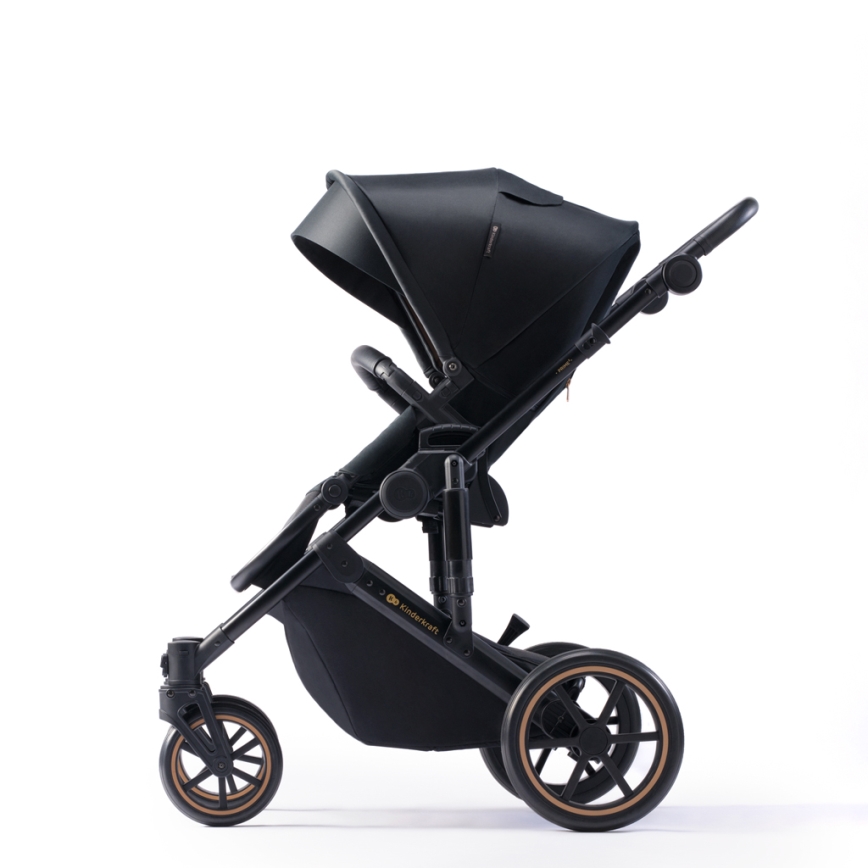 KINDERKRAFT SELECT - Combinatie 3-in-1 kinderwagen PRIME 2 Premium Venezian black + autostoeltje