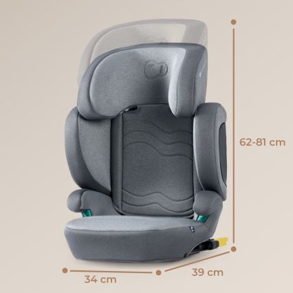 KINDERKRAFT SELECT - Siège auto XPAND 2 i-Taille (100-150 cm) Premium Fusée gris