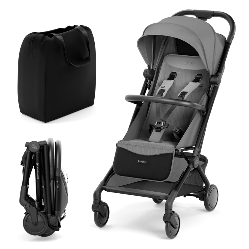 KINDERKRAFT SELECT - Sportieve kinderwagen PILOT 2 grijs