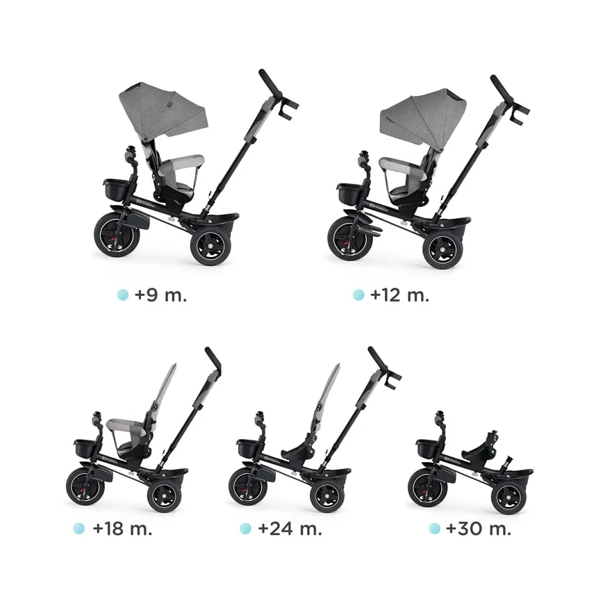KINDERKRAFT - Tricycle enfant 5en1 SPINSTEP gris