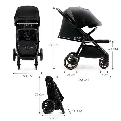 KINDERKRAFT SELECT - Wandelwagen MITZY Ink zwart