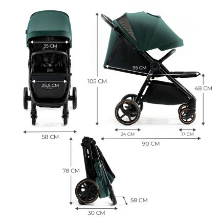 KINDERKRAFT SELECT - Wandelwagen MITZY Jade groen