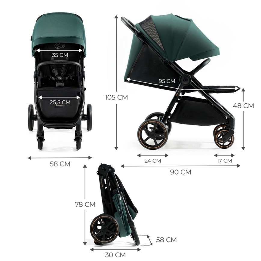 KINDERKRAFT SELECT - Wandelwagen MITZY Jade groen