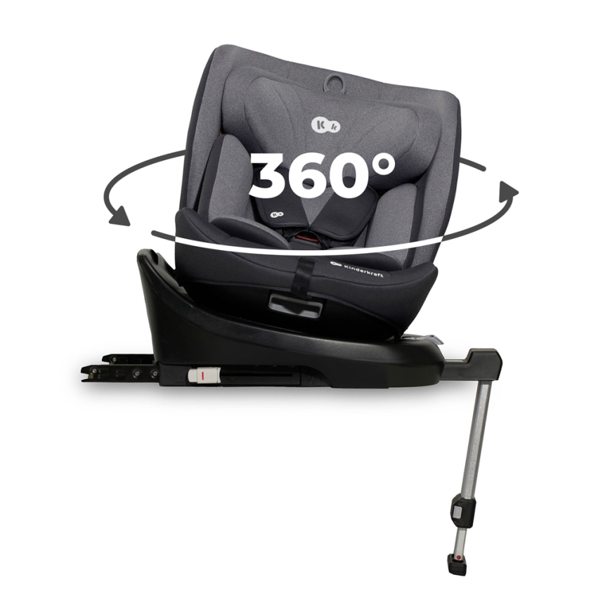 KINDERKRAFT - Siège auto I-360 i-Taille (40-150 cm) gris