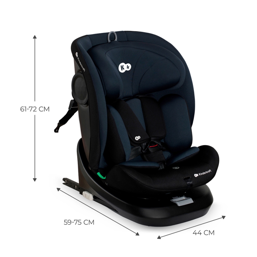 KINDERKRAFT - Siège auto pivotant I-GROW i-Size (40-150 cm) noir