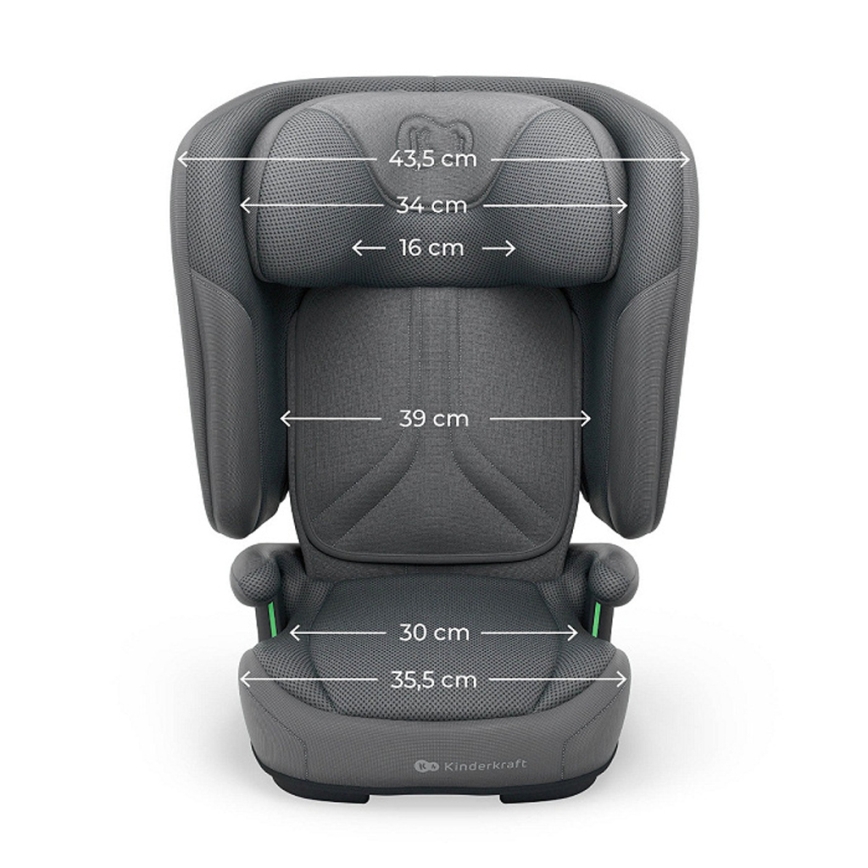 KINDERKRAFT - Siège-auto pliable UNITY 2 i-Size 100-150 cm gris