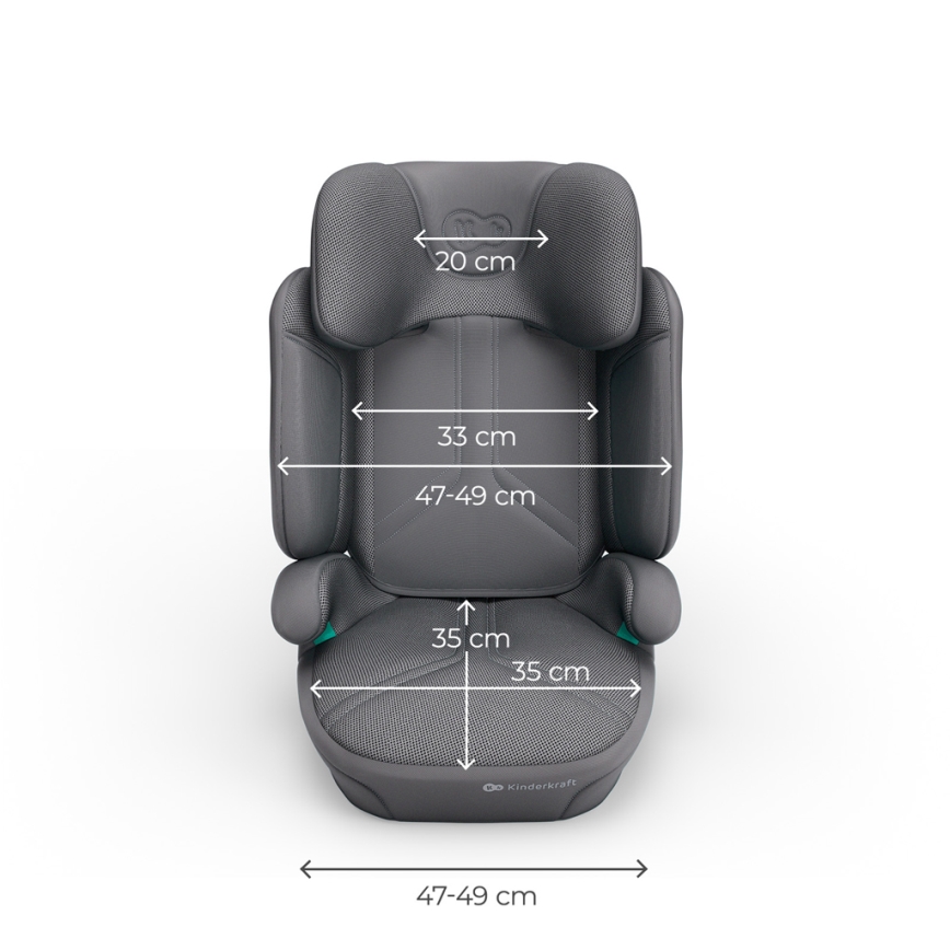 KINDERKRAFT - Siège-auto pliable XPAND 2 PRO 100-150 cm gris