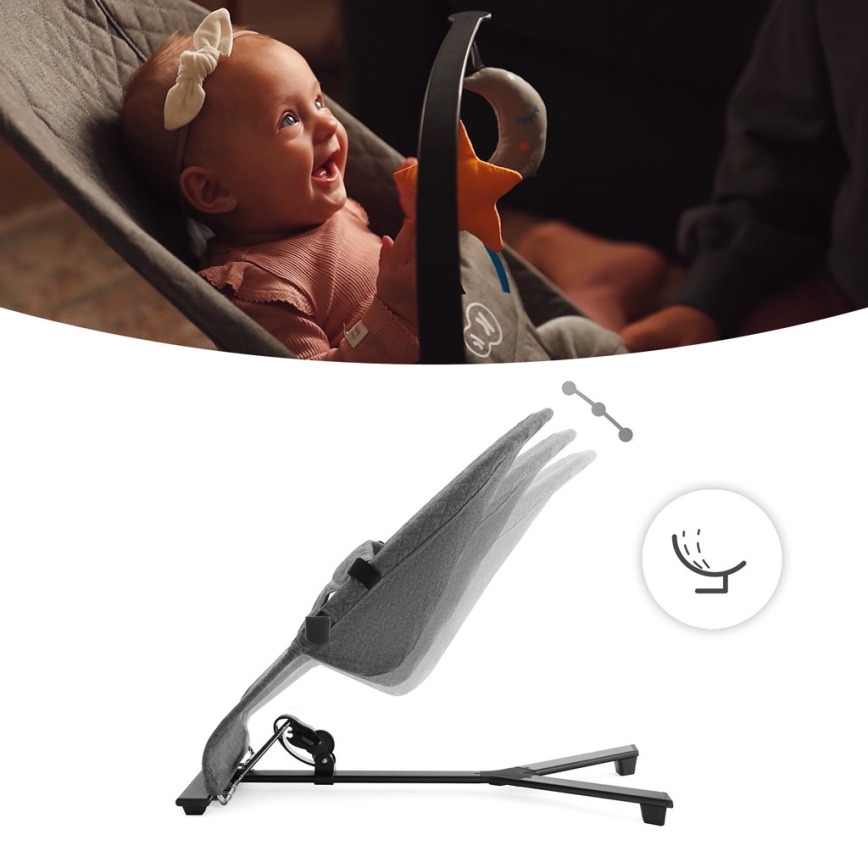 KINDERKRAFT - Transat bébé MIMI gris