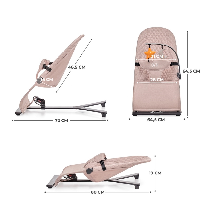 KINDERKRAFT - Transat bébé MIMI rose