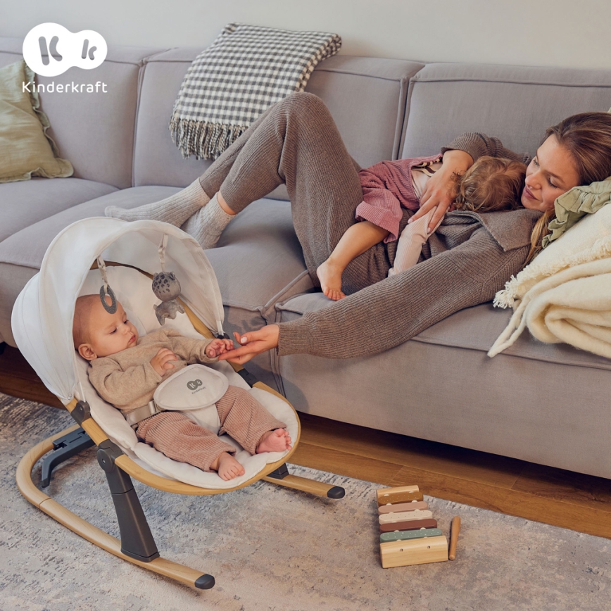 KINDERKRAFT - Transat pour bébé ELSU gris