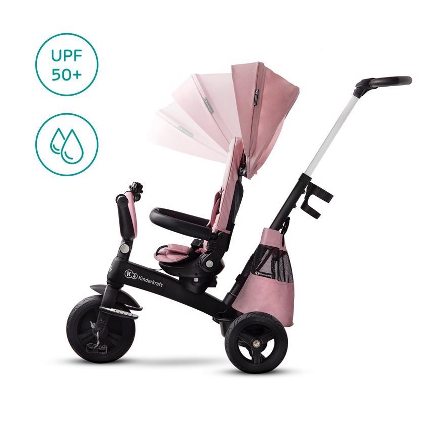 KINDERKRAFT - Tricycle pour enfants 5v1 EASYTWIST rose/noir