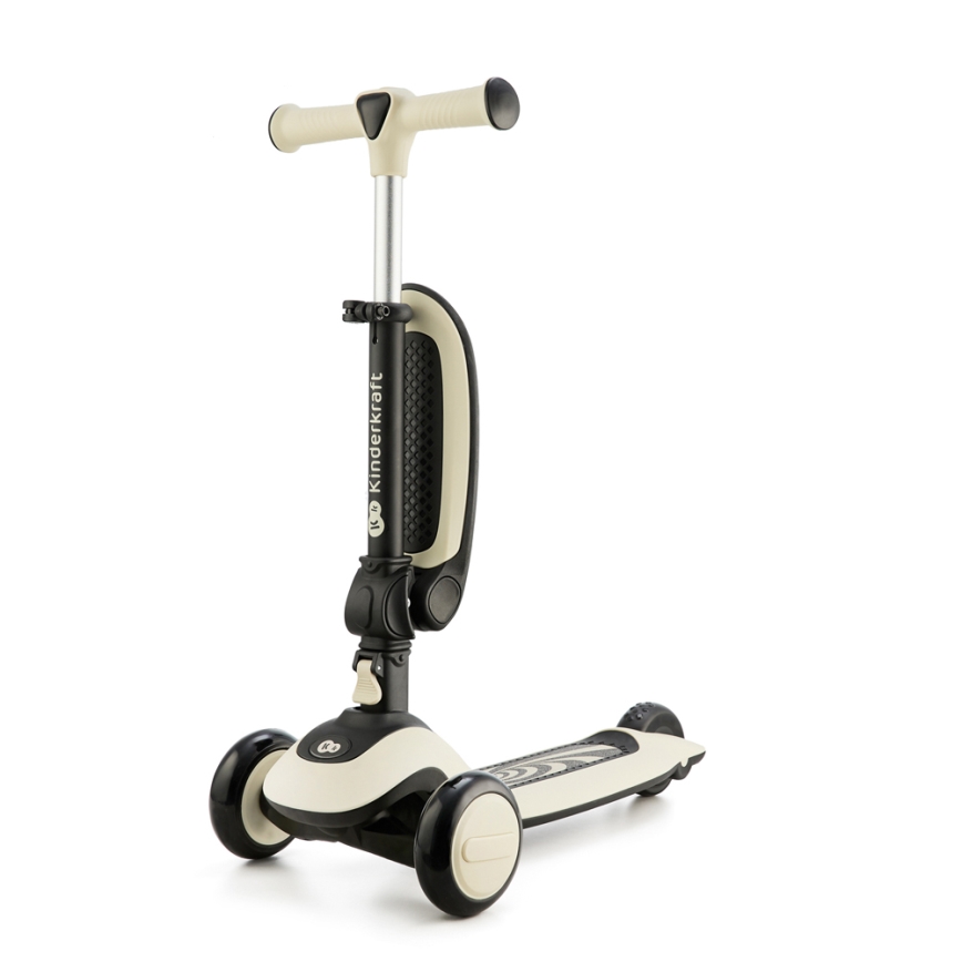 KINDERKRAFT - Trottinette enfant 2en1 HALLEY Stone blanc