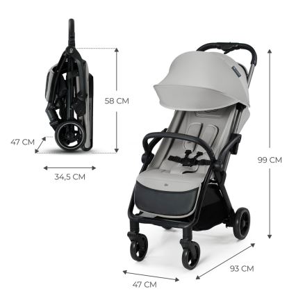 KINDERKRAFT - Wandelwagen APINO grijs
