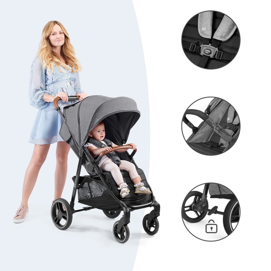 KINDERKRAFT - Wandelwagen GRANDE PLUS grijs