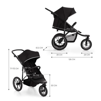 KINDERKRAFT - Wandelwagen HELSI2 zwart