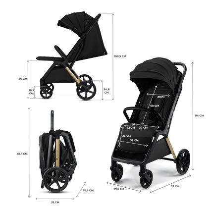 KINDERKRAFT - Wandelwagen LOOM zwart