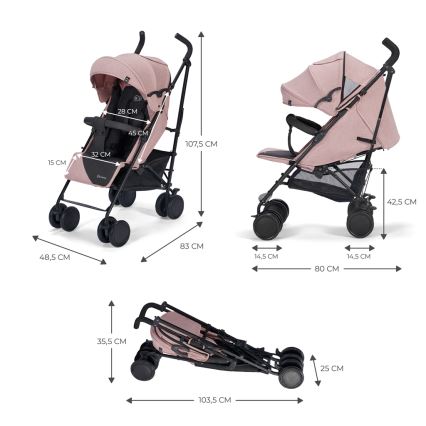 KINDERKRAFT - Wandelwagen SIESTA Pink prinses