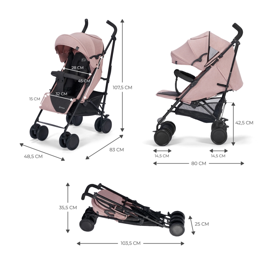 KINDERKRAFT - Wandelwagen SIESTA Pink prinses