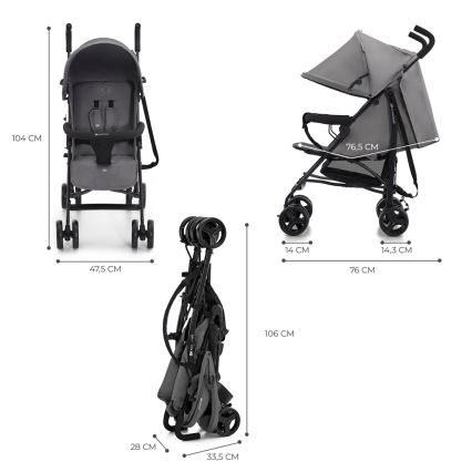 KINDERKRAFT - Wandelwagen TIK Stone grijs