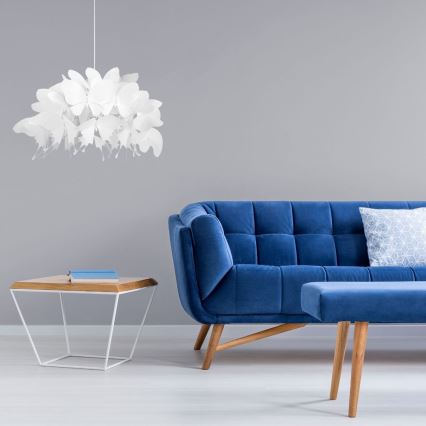 Kinderkroonluchter FARFALLA 1xE27/60W/230V wit