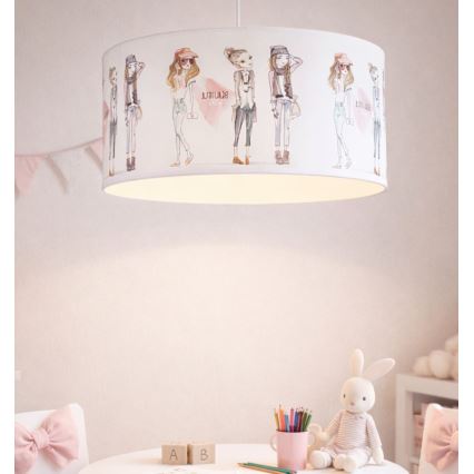 Kinderkroonluchter GIRLS VIBES 1xE27/60W/230V Ø 40 cm voor meisjes