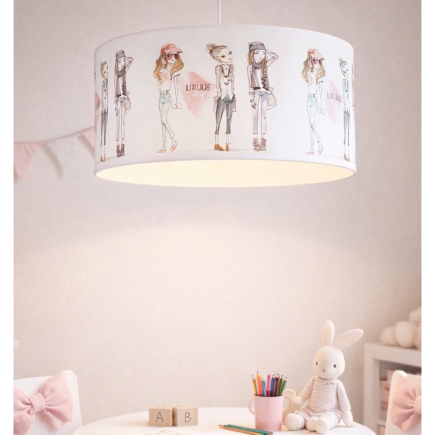 Kinderkroonluchter GIRLS VIBES 1xE27/60W/230V Ø 40 cm voor meisjes
